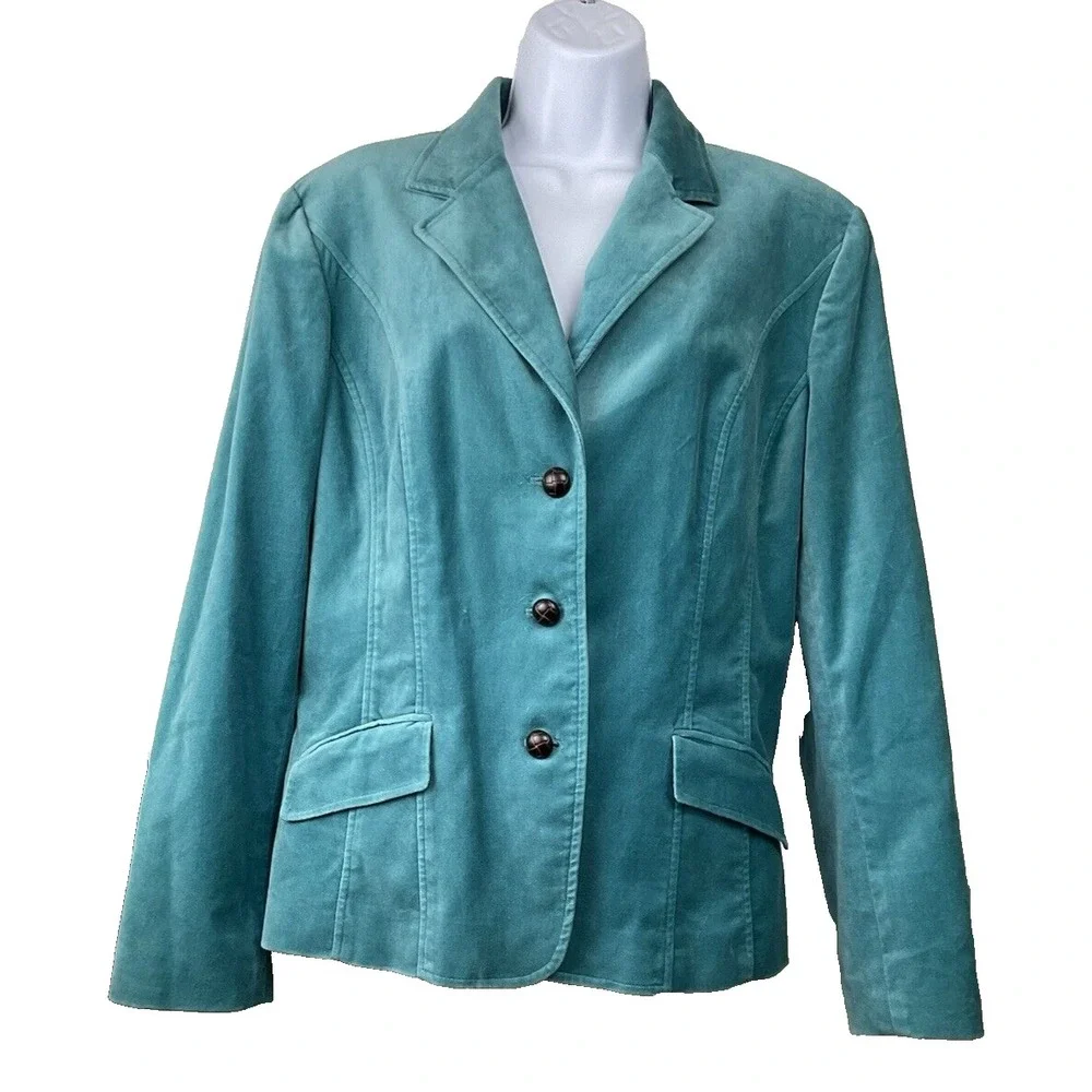 Womens Suede Leather Jacket Size 16 Vintage Academia Preppy‎ Y2K Retro
